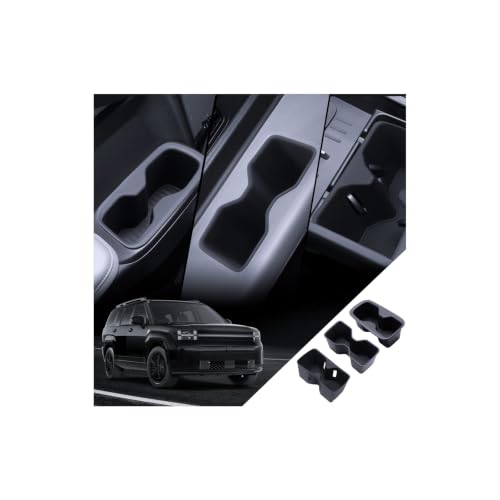 for Santa Fe Cup Holder 2024 2025 2026 Santa Fe Hybrid Accessories 5 Pcs Set Center Console + Second Door + Third Row Cup Holder Insert (for 2024-2026 Hyundai Santa Fe)