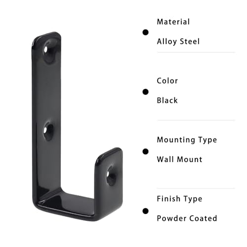 Bunk Bed Ladder Hooks Brackets (Black)