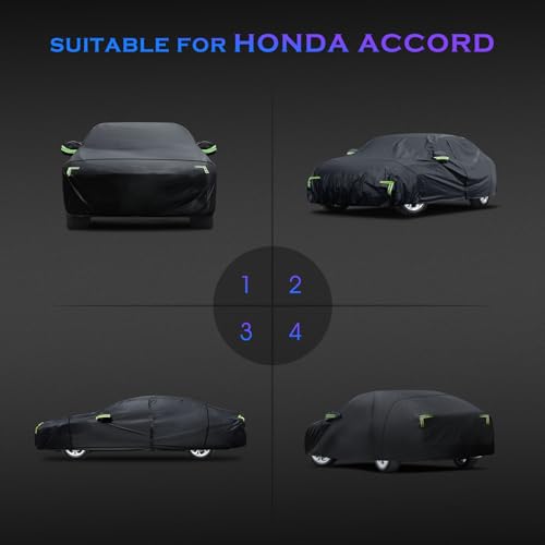 Car Cover Custom Fit for Honda Accord 2001 (Fit for Honda Accord Black)