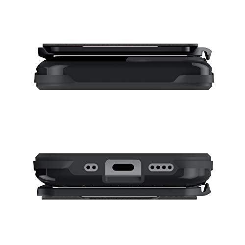 Exec Magnetic Wallet Designed for iPhone 12 mini Case with Card Holder Pocket Easily Removable for Wireless Charging Built (iPhone 12 mini / Black)