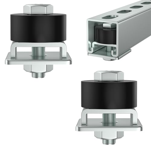 Trolley Roller Wheels Limit Trolley Assembly Positioning for Unistrut Strut Channel with 1 (Pack of 2)