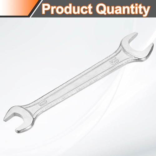 Double Open End Wrench 10mm x 12mm Metric 15 Degree Offset Angle Small Flat Head Wrench Galvanizing Open Ended Spanner for Automotive Repair Furniture Assembly (10mm x 12mm)