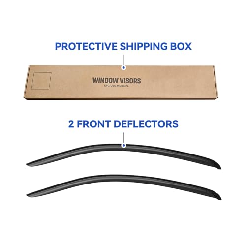 Window Visors Rain Guards for 2005 2006 2007 2008 2009 Ford Mustang (2005-2009 Ford Mustang)