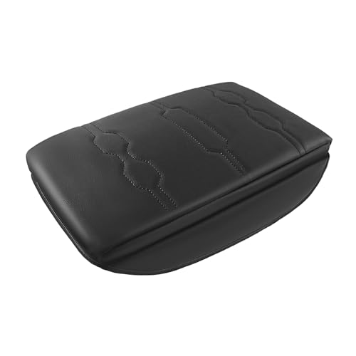 Armrest Cover for Ford Ranger 2024 (8) 24+ |Ranger| Black/Black Stitching, +Thick)