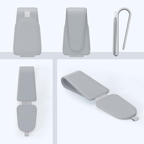 Magnetic Sunglass Holder for Car Visor (Light Gray)