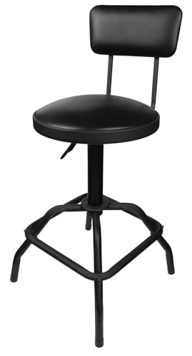 W85016 Pneumatic Shop Stool with Removable Backrest (Pneumatic Stool w/Removable Backrest)