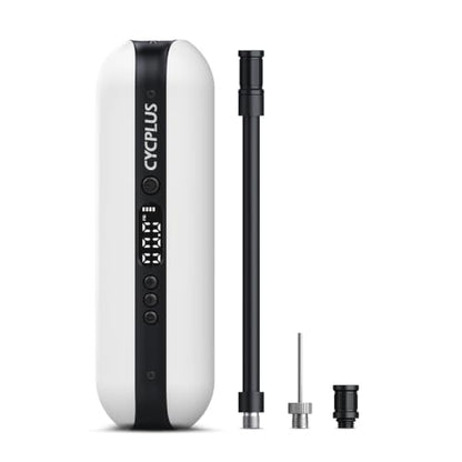 Portable Electric Tire Inflator Bike Pump (White)