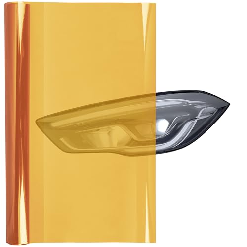 16 x 60 Inches Headlight Taillight Car Tint Vinyl Film (16in x 60in / Inferno Orange)