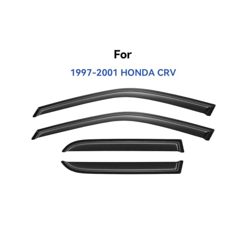 Window Visors Rain Guards for 1997 1998 1999 2000 2001 Honda CRV CR (1997-2001 Honda CRV)