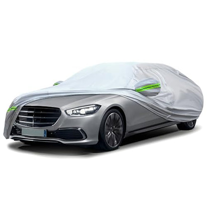 Sedan Car Cover (Green reflective strip / 5/ J-XXL For Sedan-Length ( 206"-216" ))