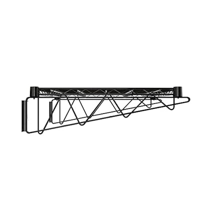 24" x 24" Black Epoxy Wire Wall Mount Shelf (Black / 24" x 24")