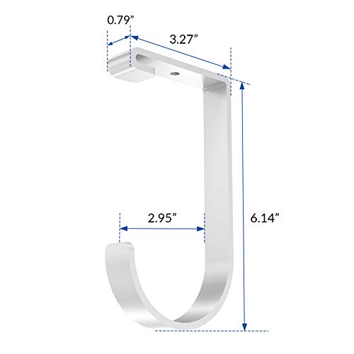 4 Pack Add On Storage Flat Hooks (Flat Hook x 4 / White)