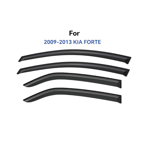 Window Visors Rain Guards for 2009 2010 2011 2012 2013 Kia Forte (2009-2013 Kia Forte)