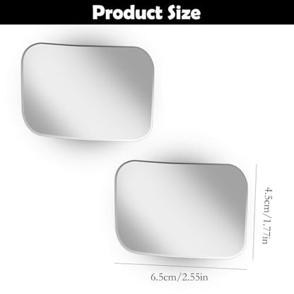 2Pcs Cars Square Blind Spot Mirrors (Card Square-2Pcs)