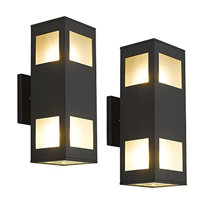 Porch Lights Outdoor Modern (Black/Modern 2 / 13inch (2 lamps))
