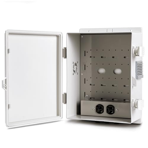 Outdoor Electrical Junction Box (13"H x 9.2"L x 4.6"W & Outlet)