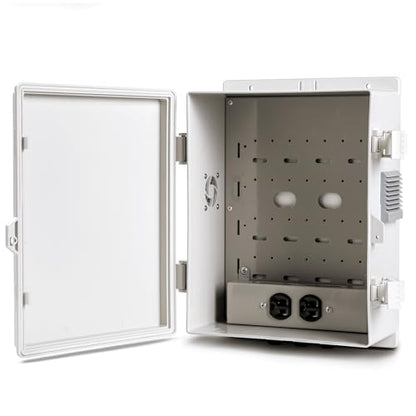 Outdoor Electrical Junction Box (13"H x 9.2"L x 4.6"W & Outlet)
