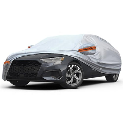 6 Layer Full Car Cover is All (Orange reflective strip / 1/ J-S For Sedan-Length ( 165"-182" ))