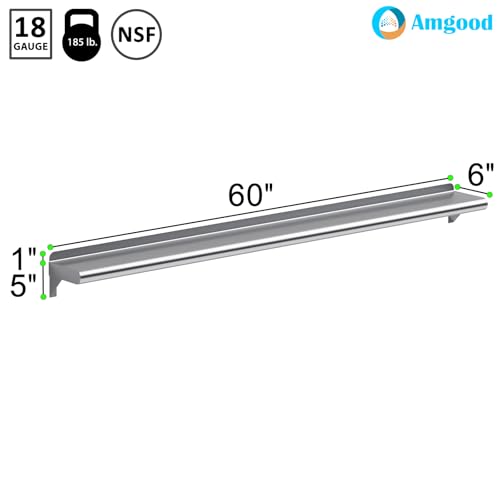 6 in. x 60 in. Stainless Steel Wall Mount Shelf (6 in. x 60 in.)