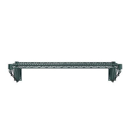 14" x 36" Green Epoxy Wire Wall Mount Shelf (Green / 14" x 36")