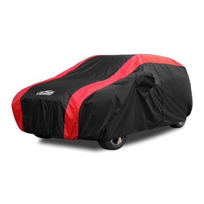 Large SUV Cover Waterproof All Weather with Red Stripe Design (Universal Fit - 2-S4 SUV Length 190-201 inch)