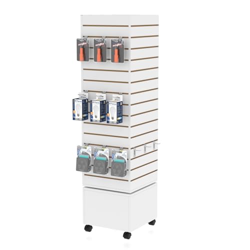Rotating Slatwall Display Rack (White)
