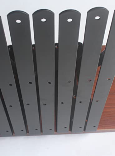 40 Pack L14 x H 10" Black Heavy Duty Shelf Brackets with Screws Metal Shelf Brackets Shelf Support Angle Brackets for Shelves L Brackets Heavy Duty Floating Shelf (40 Pack-Black / 14''x10'')