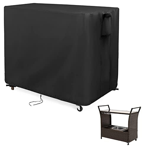Outdoor Table Cover for Wicker Bar Cart 44''L x 19''W x 36''H
