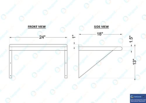 18 in. x 24 in. Stainless Steel Wall Mount Shelf (24 in. x 18 in.)