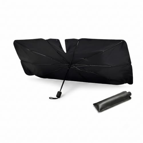 Car Windshield Sun Shade (1 PC / Black & Silver #1)