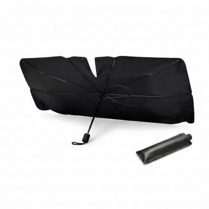 Car Windshield Sun Shade (1 PC / Black & Silver #1)