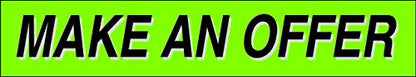 Ez line Vinyl Windshield Stickers 3 Dozen 15 Inch Chartreuse Slogan Dealership Pro Pack for Car Lots (EZ115-Pack12)