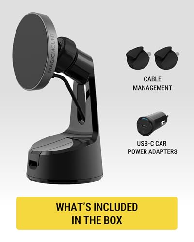 MagicMount Charge Pro Qi2 Fast Wireless Charging MagSafe Car Mount Charger (Window / Dash Suction / Circle)