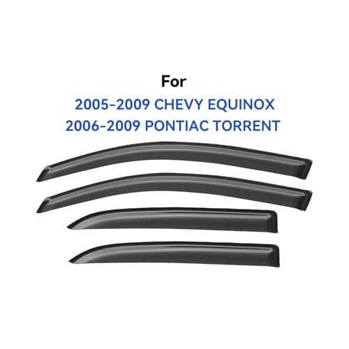 Window Visors Rain Guards for 2005 2006 2007 2008 2009 Chevy Equinox (2005-2009 Chevy Equinox)
