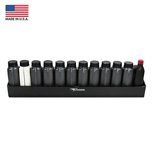 443BK Oil Shelf 12 Quart Bottle Holder Storage Organizer Caddy 32" (Black)