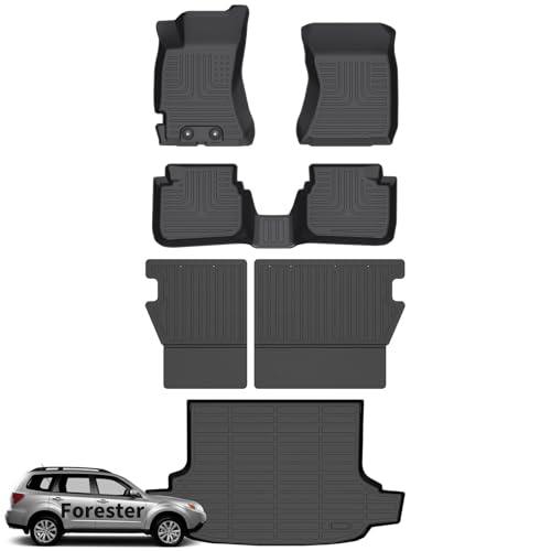 Floor Mats & Seatback Cargo Liner for Subaru Forester 2009 (BLACK)