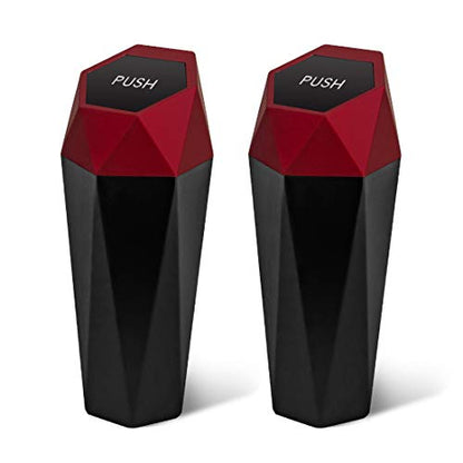 Car Trash Can with Lid (Red)