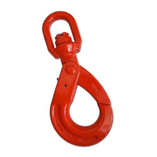 Swivel Self Locking Hook 11684 lbs Heavy Duty Swivel Lifting Hook Swivel Lifting Hook Hoist Hook Sling Heavy Cargo 【5.3ton】 (5.3t)
