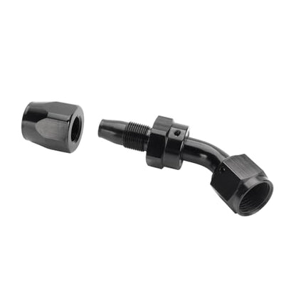 Swivel 10AN Fitting 45 Degree For CPE Braided Hose End Black 2Pcs (10AN 45° 2Pcs)