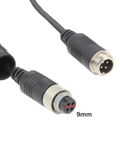 4 Pin Backup Camera Cable with Corrugated Tube Cover (33ft)