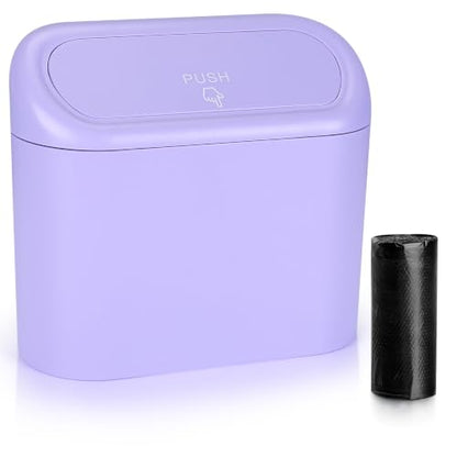 Car Trash Can with Lid (Purple)