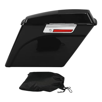 Motorcycle Saddlebags 5" Stretched Extended Hard Saddle Bags W (Stretched W/ Chrome Latches / 5" Extended)