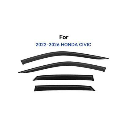 Window Visors Rain Guards for 2022 2023 2024 2025 2026 Honda Civic Sedan (2022-2026 Honda Civic Sedan)