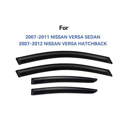 Window Visors Rain Guards for 2007 (2007-2012 Nissan Versa Hatchback)