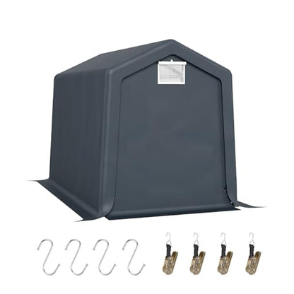 6x10 ft Storage Shelter Shed Portable Outdoor Carport Garage (6x10 Ft)
