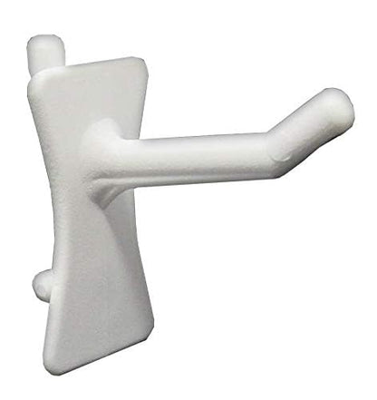 PegPro® 1" Hooks Kit for Standard “Wood Fiber” pegboard (1" Straight - 24 Count / White)