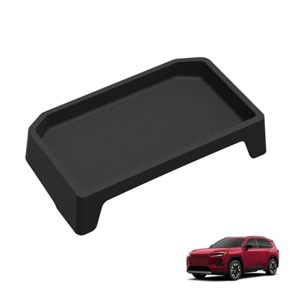 Dashboard Storage Box for Toyota RAV4 2026 Center Console Organizer Box Behind Screen Organizer Tray Silicone Interior Accessories (26RAV4 D-BOX US)