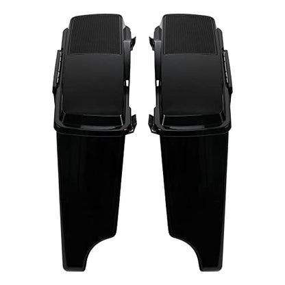 Motorcycle Saddlebags 5" Stretched Extended Hard Saddle BagsW (5" Extended / Stretched W/ Black Latches)