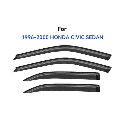Window Visors Rain Guards for 1996 (1996-2000 Honda Civic Sedan)