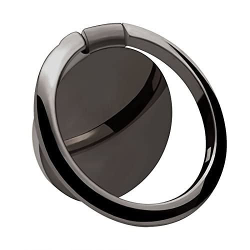 Metal Cell Phone Ring Holder Finger Ring Stand (Black)